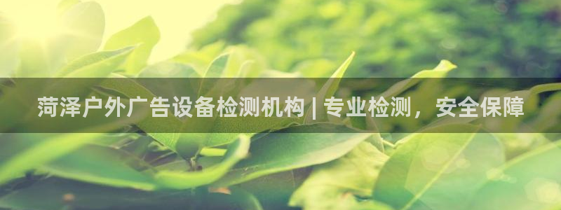 杏宇代理注册：菏泽户外广告设备检测机构 | 专业检测，安全保障