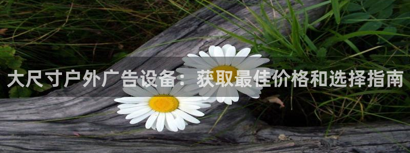 杏宇平台测速链接：大尺寸户外广告设备：获取最佳价格和选择指南
