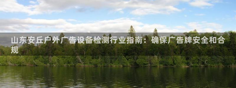 杏宇平台怎么样知乎：山东安丘户外广告设备检测行业指南：确保广告牌安全和合
规