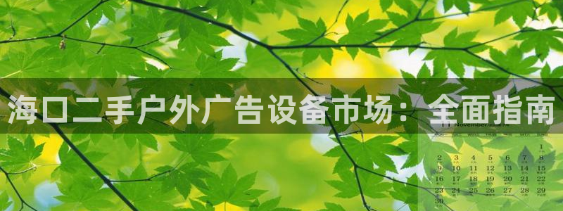 杏宇官方平台官网下载：海口二手户外广告设备市场：全面指南