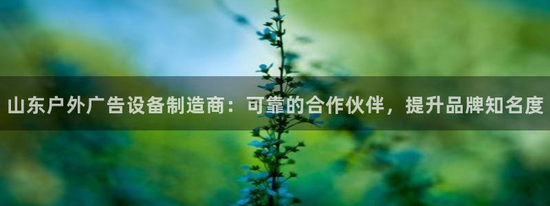 杏宇平台总代理：山东户外广告设备制造商：可靠的合作伙伴，提升品牌知名度