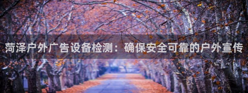 杏宇平台招商电话号码：菏泽户外广告设备检测：确保安全可靠的户外宣传