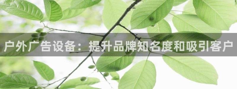 杏宇代理注册：户外广告设备：提升品牌知名度和吸引客户