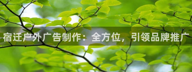 杏宇平台总代理：宿迁户外广告制作：全方位，引领品牌推广