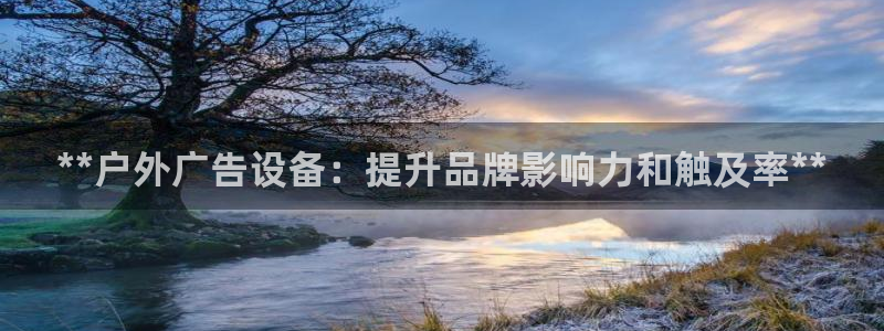杏宇官方平台官网下载：**户外广告设备：提升品牌影响力和触及率**