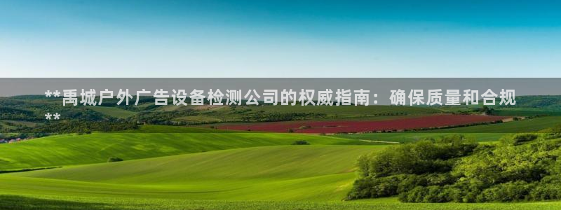 杏宇代理注册：**禹城户外广告设备检测公司的权威指南：确保质量和合规
**