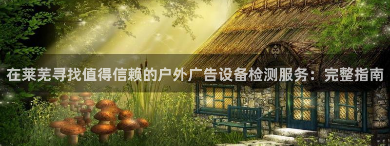 杏宇官方平台官网下载：在莱芜寻找值得信赖的户外广告设备检测服务：完整指南