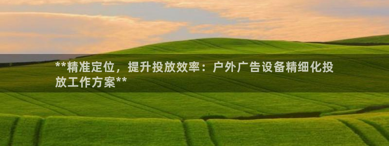 杏宇平台开户：**精准定位，提升投放效率