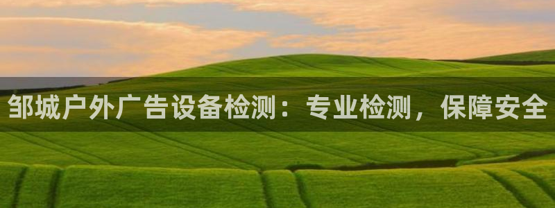 杏宇平台登陆：邹城户外广告设备检测：专业检测，保障安全
