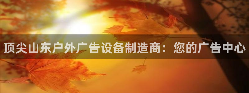杏宇官方平台官网入口：顶尖山东户外广告设