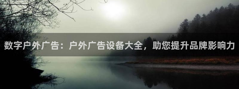 杏宇平台代理多少钱一个：数字户外广告：户